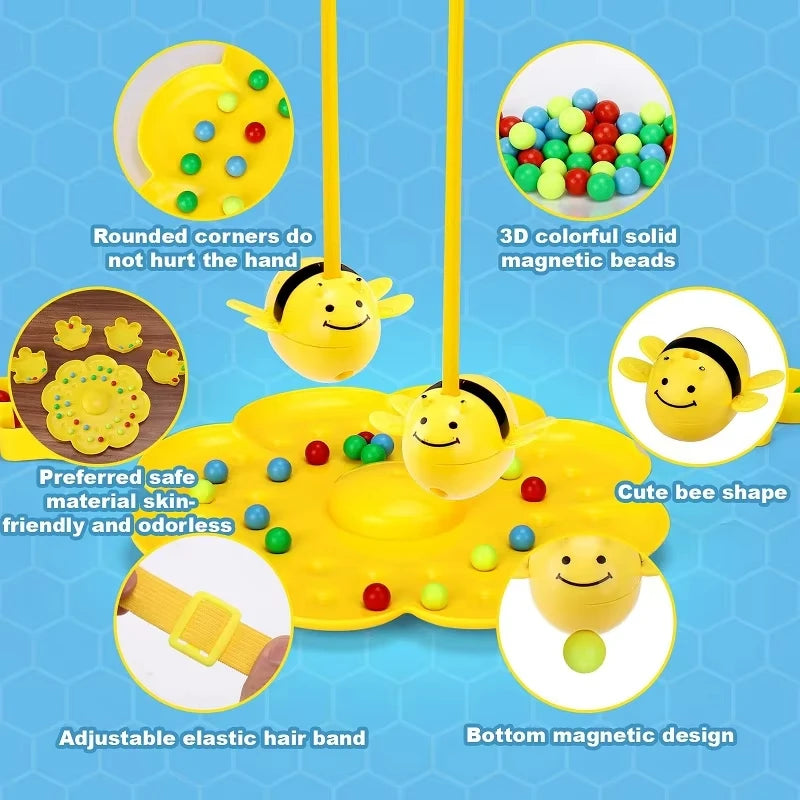 Bumble Bee Magnetspiel Lustige Familienbrettspiele Montessori Sortierpuzzle Angelspiel Interaktive Spiele für Kinder und Erwachsene