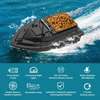 D16 Futterboot mit einzelnem Köderbehälter, automatisches Köderboot mit Fernbedienung, 400–500 m Reichweite, 12000 mAh