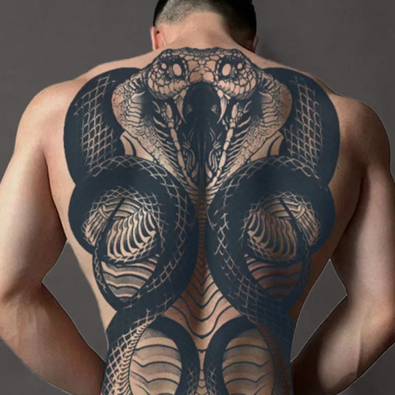 Magic Juice Tinte Wasserdichte Tattoo Aufkleber Große Größe Kräutersaft Temporäre Tattoos Männer Body Art Drache Tiger