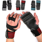 Rindsleder Gewichtheber-Handschuhe 3 Farben Fitnessstudio Anti-Rutsch-Griffe Pads Kreuzheben Gürtel Crossfit Workout Crossfit Handflächenschutz Fitness