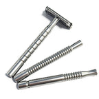 Shavcooo Glide Pro 4D Edelstahl Sicherheitsrasierer Umweltfreundlicher Dual-Halb-Rasierer für Herren und Damen Geschenkset mit Reiseetui