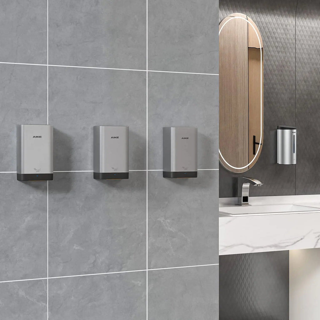 AIKE Automatischer Wand-Händetrockner Tragbarer Mini-Händetrockner WC Hände trocknen 10-15s Schnelles Trocknen 900W 110V oder 220V AK2822