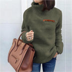 Winter Superweicher und bequemer einfarbiger Rollkragenpullover Damenpullover Mode Reißverschluss Sexy Oberteil Damen Hipster Kleidung