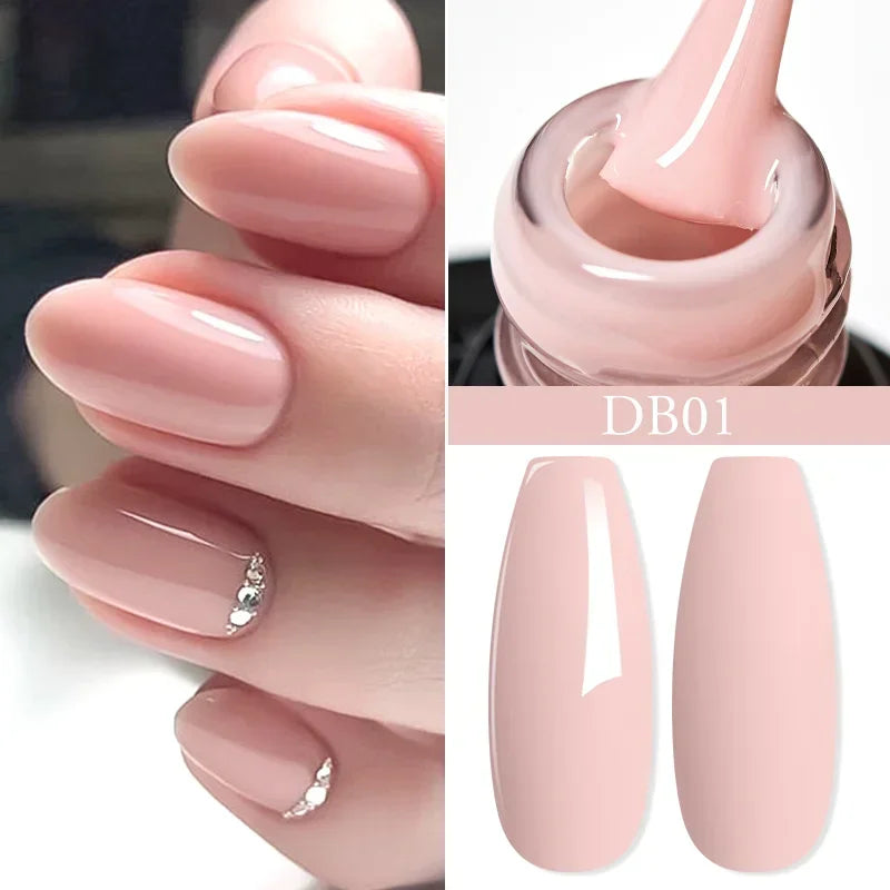 MTSSII 12tlg. Gellack-Set Nude Rosa Rot Glitzer Semi Permanent Soak Off UV Gel Nagellack Maniküre Kit Nagelzubehör DIY