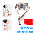 Foreverlily 26W Bürstenloser Motor Nacken- und Schultermassagegerät Kabelloses Nacken- und Rückenmassage-Schal Nackenmassager