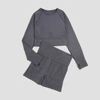 WAREBALL 2/3/4-teiliges Nahtloses Yoga-Set Sportkleidung Yoga-Anzüge für Frauen Fitness-Set Trainingsanzüge Sport-BH Gym Leggings
