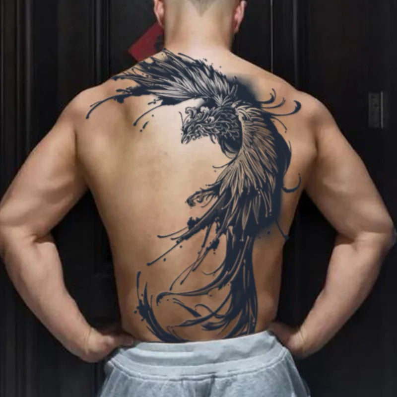 Magic Juice Tinte Wasserdichte Tattoo Aufkleber Große Größe Kräutersaft Temporäre Tattoos Männer Body Art Drache Tiger