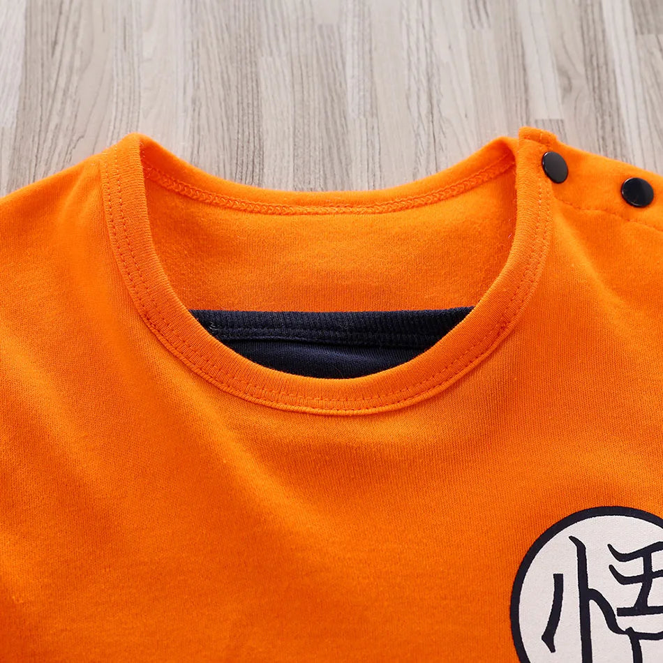 Anime Kleidung Baby Vegeta Strampler Neugeborene Kuririn Roshi Trainingsoutfit Säuglinge Kinder Halloween Cartoon Cosplay Kostüm Overall