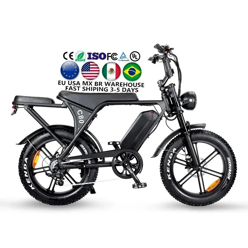 Hochwertiges Elektromotorrad, 750-W-Motor, 48-V-15-Ah-Akku, kann als Transportmittel und Offroad-E-Bike verwendet werden