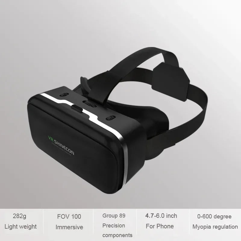 VR Shinecon 10.0 Helm 3D-Brille Virtual Reality Headset für Smartphones VR-Brille Videospiel Fernglas