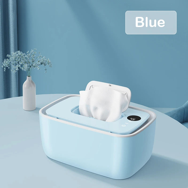 DMWD Electric Baby Wet Tissue Dispenser Paper Case Napkin Heating Storage Box Warmer Temperature Control Thermostat Wipes Heater