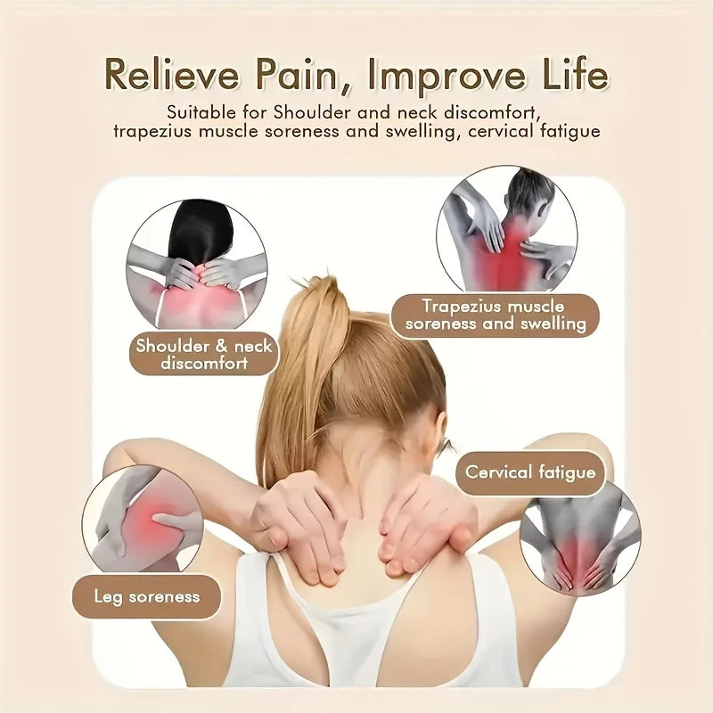 Nacken-Schulter-Massage-Schal Entspannungsgerät Halswirbelsäule Muskel Beheizter Trapezius-Massager Pressen Kneten Aufladen
