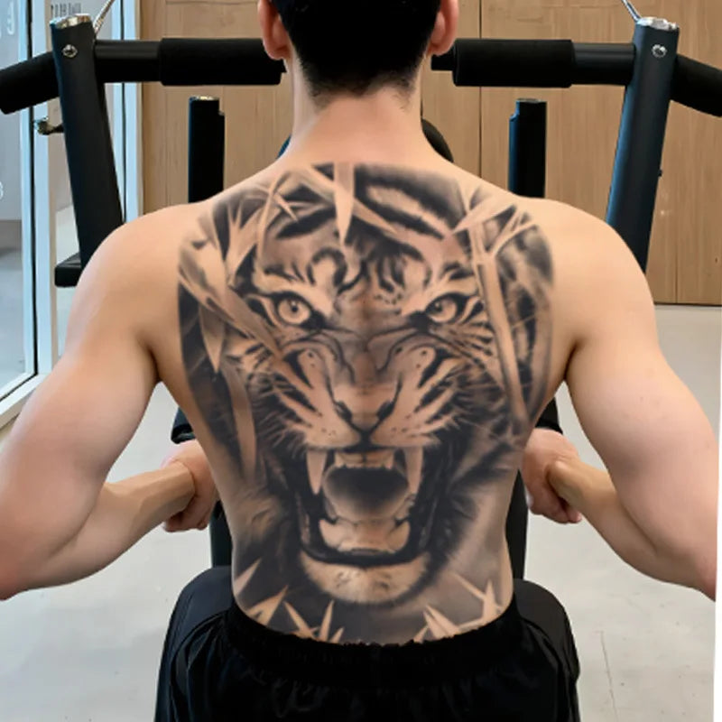 Magic Juice Tinte Wasserdichte Tattoo Aufkleber Große Größe Kräutersaft Temporäre Tattoos Männer Body Art Drache Tiger