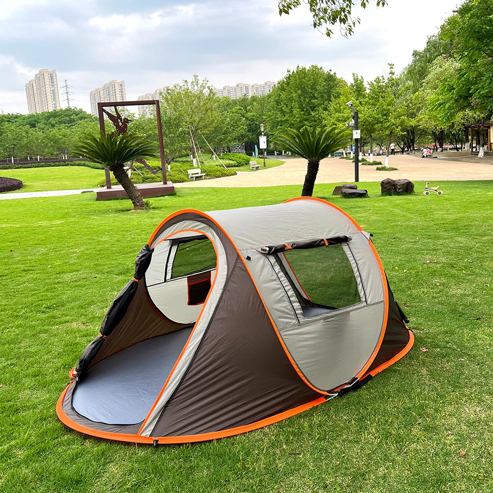 5-8 Personen Schnellaufbau-Wurfzelt wasserdichtes Campingbootzelt Outdoor-Zelt vollautomatisch Pop-Up