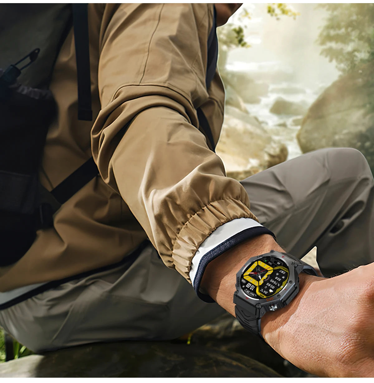 T-Rex 3 Ultra Militärische GPS-Smartwatch 10ATM Wasserdicht Kompass Höhenmesser Barometer AMOLED Herren HD Anruf Sport-Smartwatch