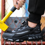 Herren Arbeitsschuhe Drehverschluss-Arbeitssneaker Schutzschuhe Industrie-Sicherheitsschuhe Durchtrittsicher Anti-Smash Stahlkappen-Schuhe