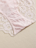 1 Set Elegantes Dessous-Set aus Spitze mit Stickerei und atmungsaktivem Stoff: Push-Up-BH, transparenter Schlüpfer mit tiefem Bund – das ultimative Valentinstagsgeschenk