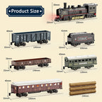 Kinder Retro Elektro-Dampfzug Schienenspielzeug Klassische Eisenbahn Güterzug Hochgeschwindigkeitsstrecken Zugmodell Jungen Spielzeug Weihnachtsgeschenk