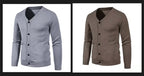 2024 M-5XL Herbst Herren Strickjacke Dünner V-Ausschnitt Basic Elastisch Slim Fit Dünner Pullover Einfarbig Freizeit Vielseitige Jacke