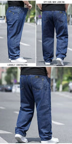Übergroße Jeans für Männer Herrenjeans Hosen Denimhosen Herrenjeans Große Größe Baggy Y2k Herren Cargohosen Schwarz Neue weite Beinhosen