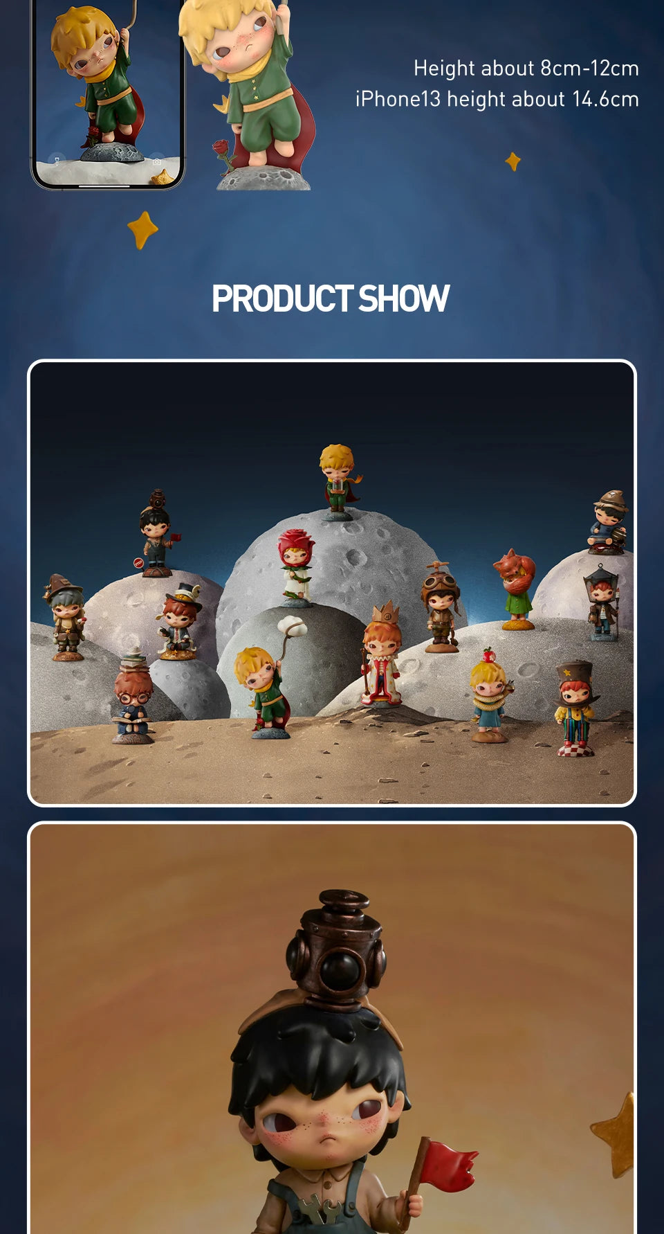 POP MART Hirono x Le Petit Prince Serie Blind Box Spielzeug Mystery Box Mistery Caixa Actionfigur Überraschung Süßes Modell Geburtstagsgeschenk