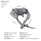 Foreverlily 26W Bürstenloser Motor Nacken- und Schultermassagegerät Kabelloses Nacken- und Rückenmassage-Schal Nackenmassager