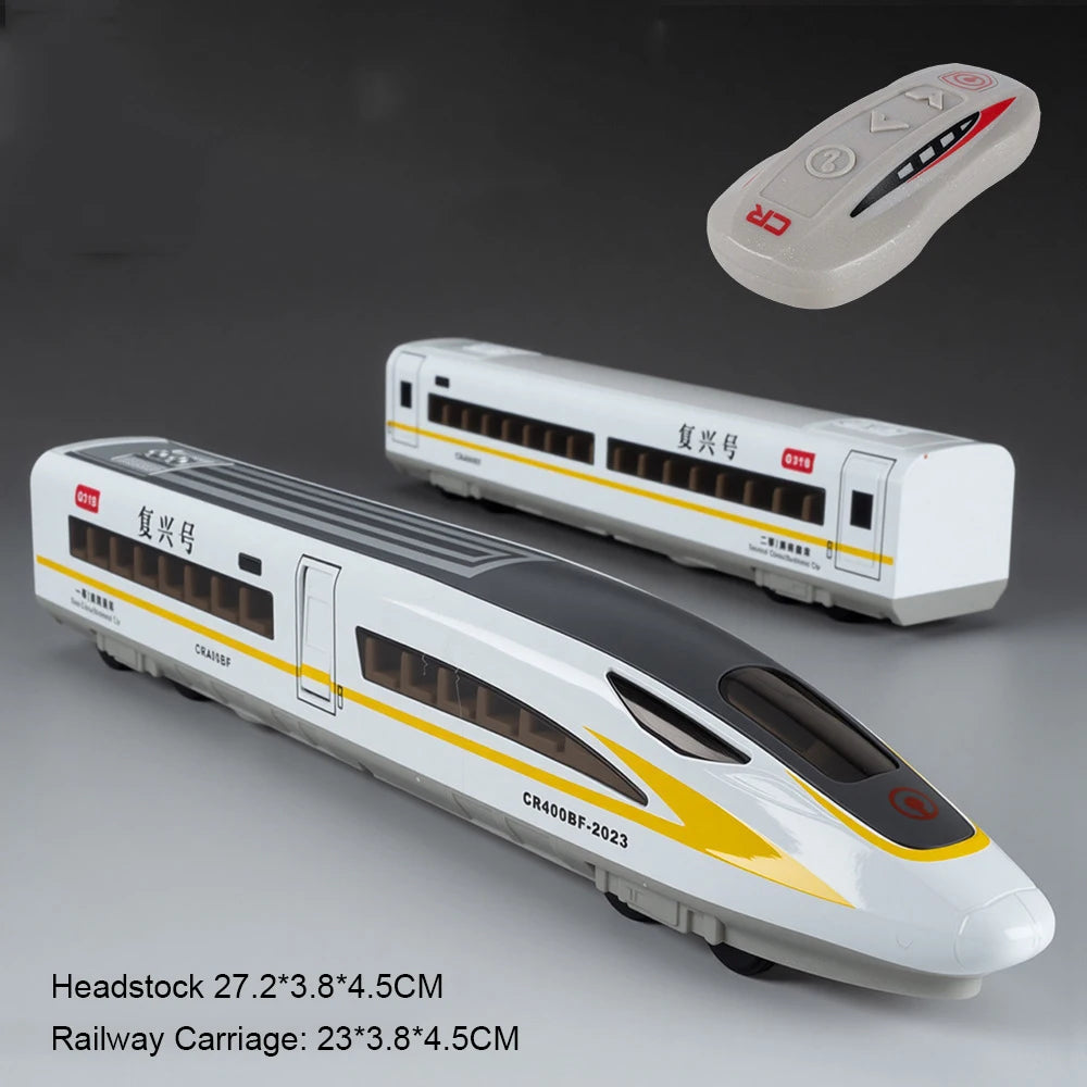 1:60 Maßstab FuXing Hochgeschwindigkeitszug Spielzeugauto Modell Sound Licht Fernbedienung Elektrische Simulation Zugmodelle Ornamente Geschenke