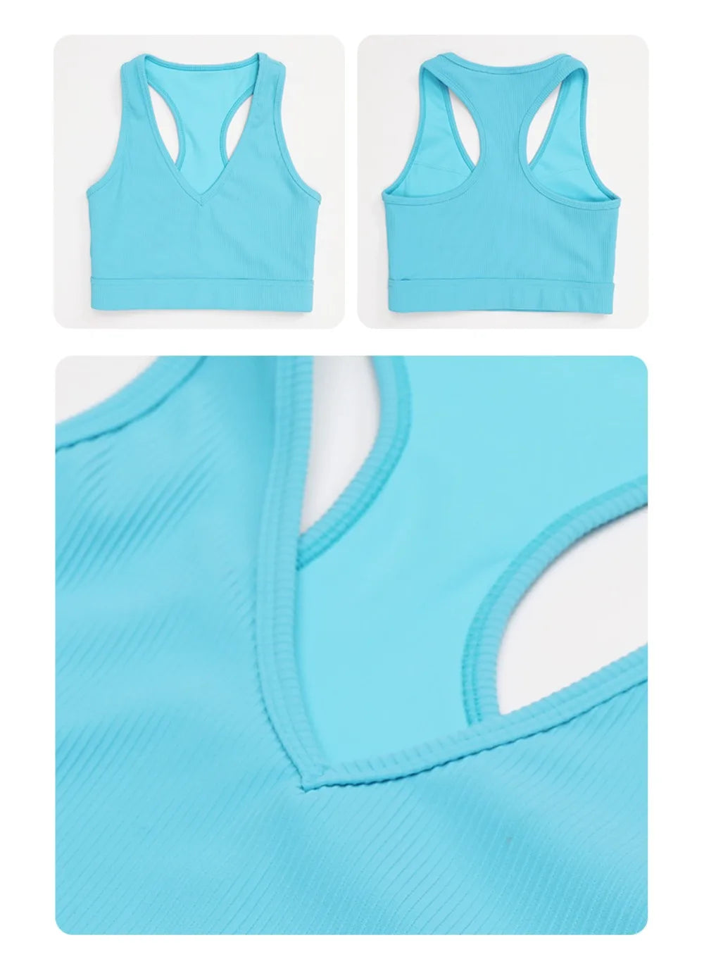 3-teiliges Trainingsanzug-Set – Jacke + Push-up-Sport-BH + High-Waist-Leggings, Activewear für Fitnessstudio, Training, Yoga, Fitness für Damen