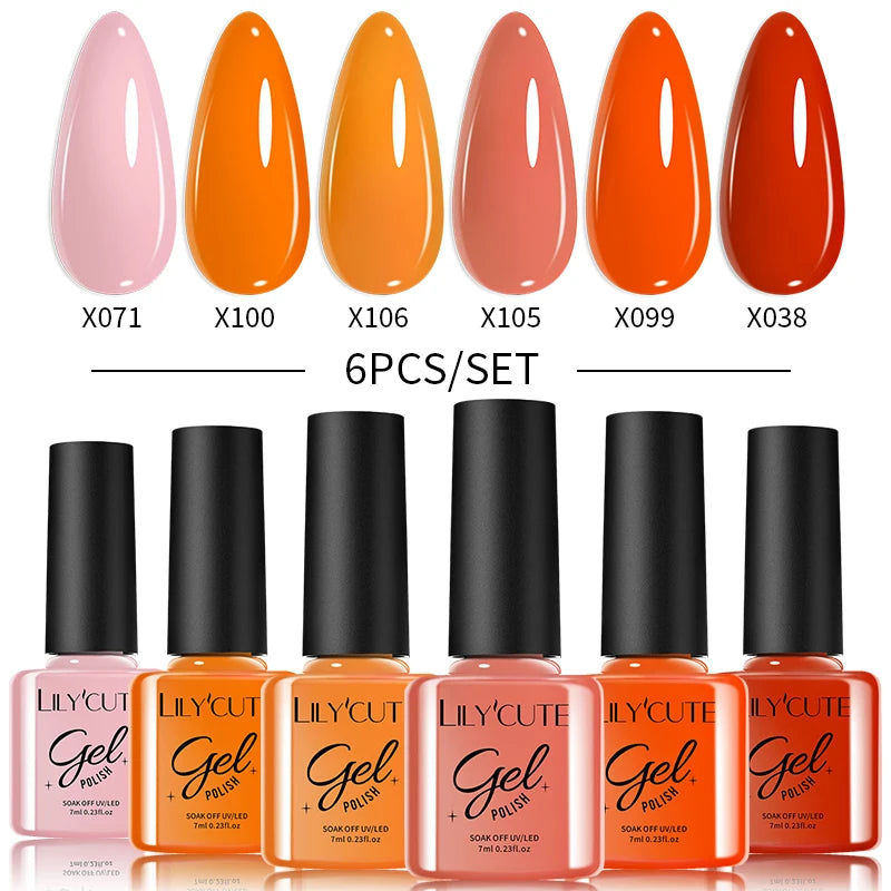 LILYCUTE Nagelgel-Politur-Set, Rosa Grün, Frühling, DIY-Nagelkunst-Design, lang anhaltend, Soak Off UV Gel, Maniküre, Malgel, Vernis-Kit