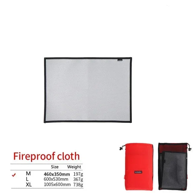 Neue Outdoor-Camping feuerfeste Matte Picknick Barbecue Isolationsmatte flammhemmend Hochtemperatur-Feuerdecke Fiberglasmatte