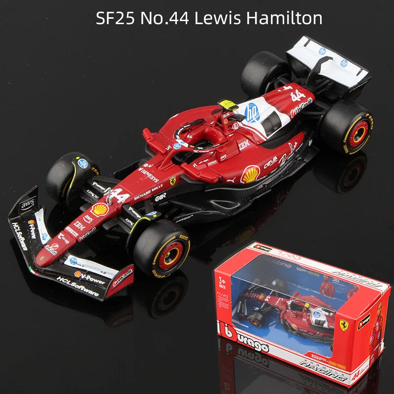 Bburago 1:43 2025 F1 Legierungsauto Modell Formel Racing Die Cast Spielzeug SF25 RB21 W16 MCL39 Red Bull Mercedes Ferrari McLaren