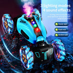 4WD RC Drift-Auto mit Musik, LED-Lichtern, 2.4G Gesten-Funkfernbedienung, Sprüh-Stunt-Auto, 360° drehbares Kletterauto, Spielzeuggeschenk