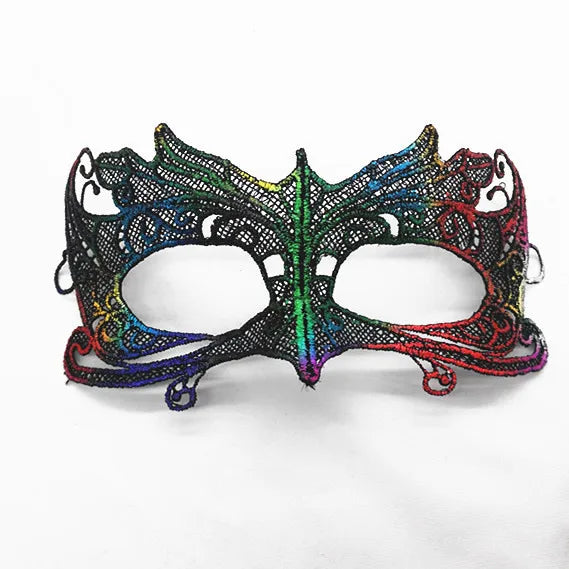 Neue Damen Hollow Lace Gesichtsmaske Maskerade Sexy Cosplay Abschlussball Party Requisiten Kostüm Maske Nachtclub Halloween Schwarze Augenmaske