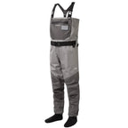 BASSDASH Anglerwathose leicht, mit angesetzten Füßlingen, FW08, für Herren, atmungsaktive Wathose, wasserdicht, zum Fliegenfischen, Brusthöhe