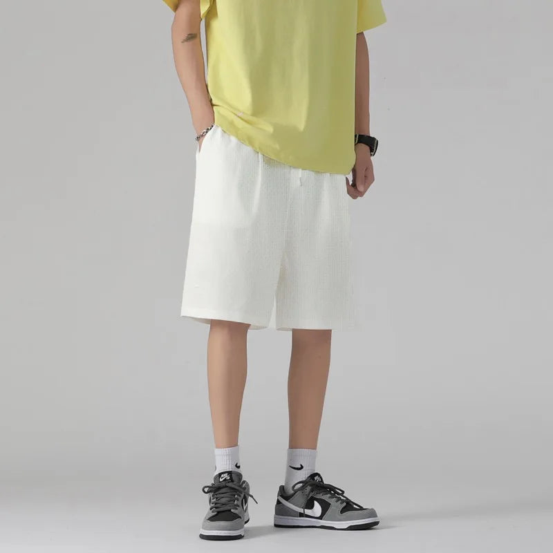 Herren-Sommer-Freizeithose in großen Größen, Strandhose, Laufhose, gerade kurze Hose, dünne Jogginghose, Freizeit-Loose-Shorts