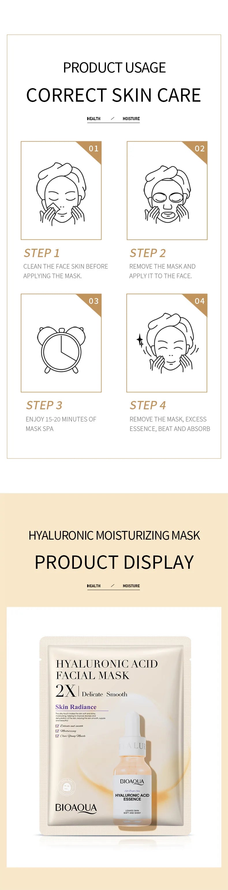 20 Stück/5 Stück Centella Kollagen Gesichtsmaske VC Feuchtigkeitsspendende Erfrischende Tuchmasken Hyaluronsäure Gesichtsmaske Hautpflegeprodukte