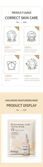 20 Stück/5 Stück Centella Kollagen Gesichtsmaske VC Feuchtigkeitsspendende Erfrischende Tuchmasken Hyaluronsäure Gesichtsmaske Hautpflegeprodukte