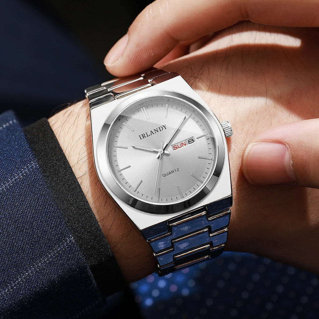 Luxus-Herren-Business-Uhren Kalender Quarz-Armbanduhren Für Herren Uhr Reloj Hombre (Ohne Box)