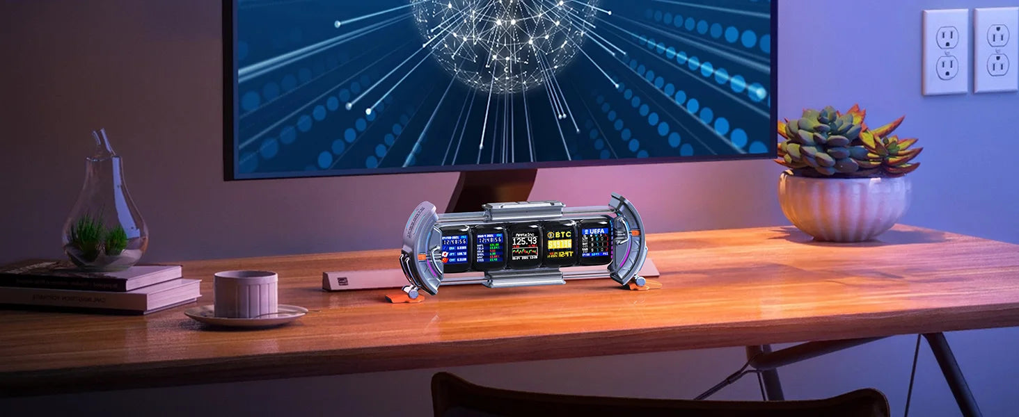 Divoom Times Gate Gaming Room Setup Digitaluhr mit intelligenter App-Steuerung, WLAN-Verbindung, RGB-LED-Anzeige, Büro-Dekor Cyberpunk
