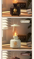 Retro Lampen-Stil Kabelloser Bluetooth-Lautsprecher mit Tragbarem FM-Radio und USB-Anschluss Bluetooth 5.3 Geeignet für Camping, Heimdekoration