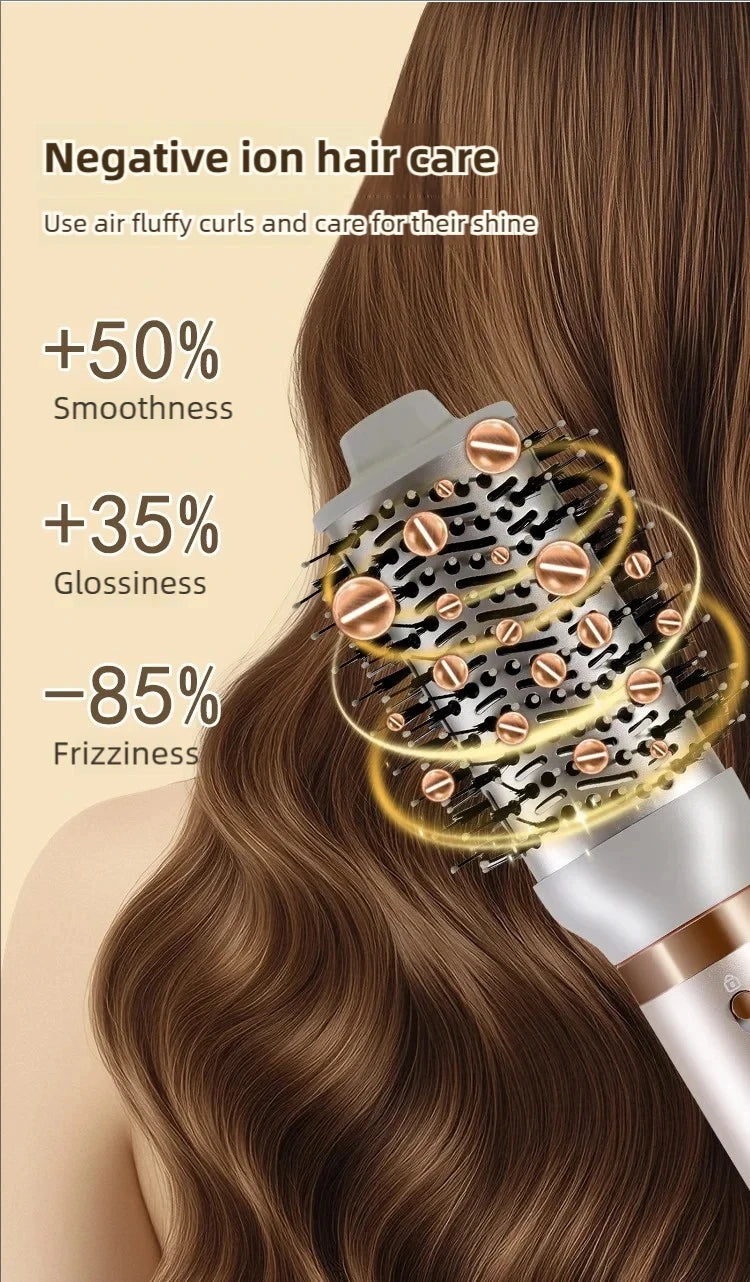 5-in-1 Handgriff Faltbarer Haartrockner Tragbarer Multifunktionaler Heimhaartrockner Negativ-Ionen-Haarpflege Lockenstab Persönliches Styling