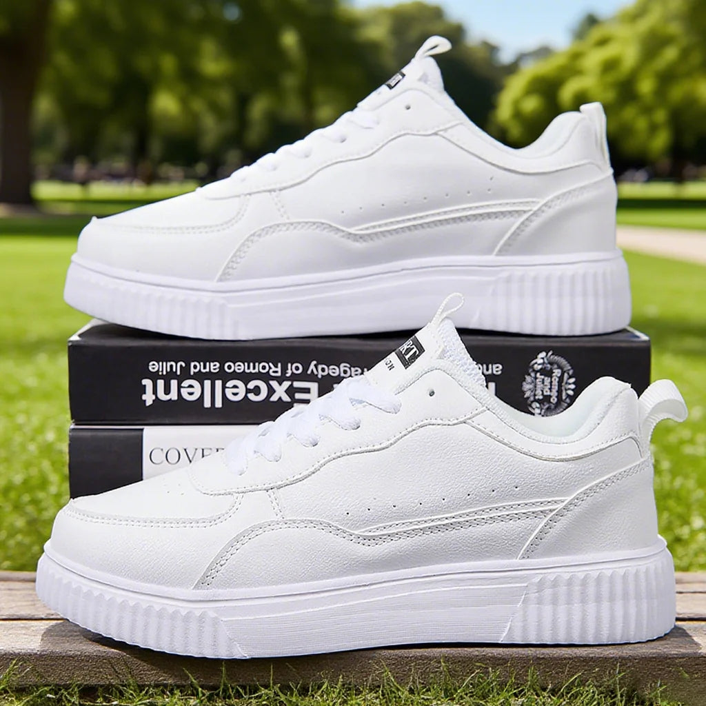 Mode Frauen Freizeitschuhe Atmungsaktive Walkingschuhe Flache Schuhe Sneaker Weiß Damen-Schuhe Sport Laufen Outdoor Walking Für Herren Zweitbild