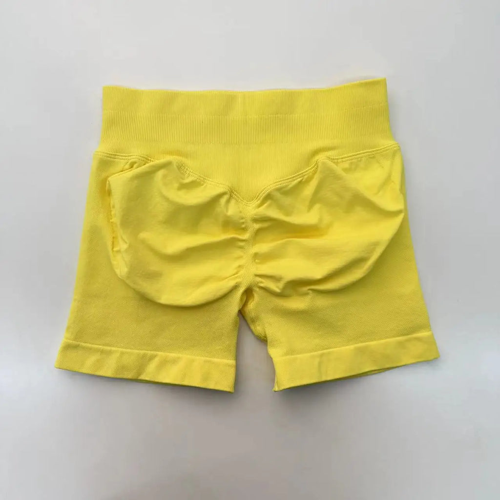 Impact Shorts 4.5" Nahtlos, hochelastisch, niedrig gerippter Bund, dezenter Po-Kontur-Shorts, Fitness Workout Yoga Gym Shorts