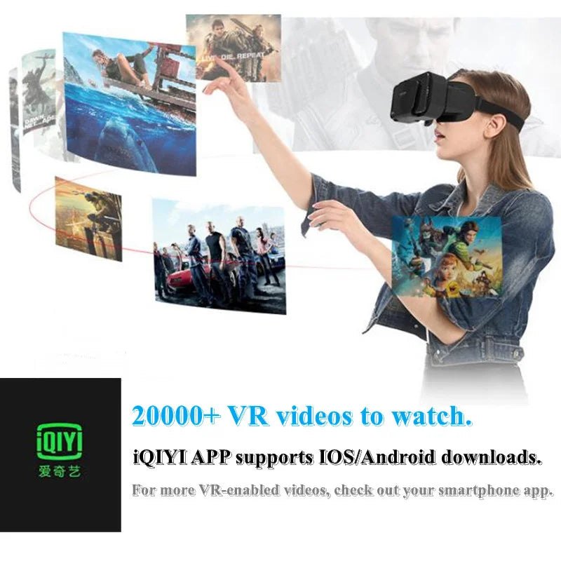 Shinecon VR Brille 3D Headset Virtual Reality Gerät Helm Schutzbrille Linsen Mobile Smartphone Handy Realidade Viar VR