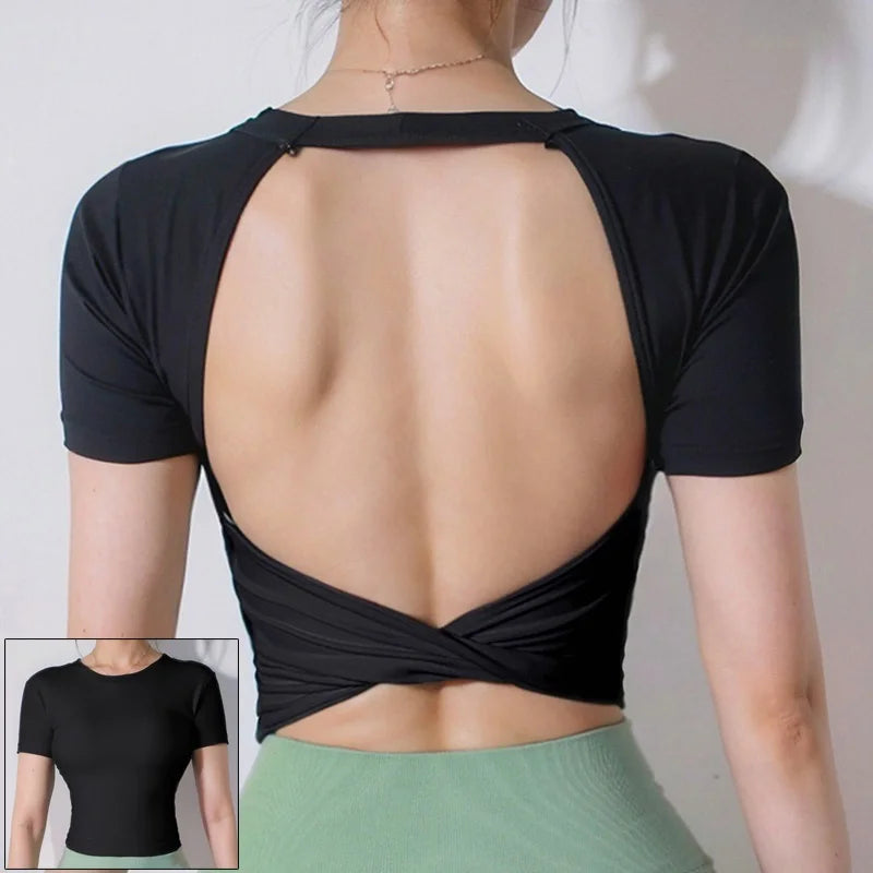 Cloud Hide Black Beauty Back Yoga Shirts Damen Langarmbluse Übergröße Sport Gym Fitness Top Laufshirt Workout Shirt