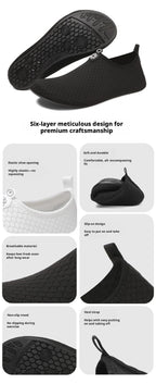 Unisex Badeschuhe Schnell Trocknend Rutschfeste Aqua-Schuhe Atmungsaktive Strandschuhe Tauchschuhe Watschuhe Sneaker für Herren Damen Outdoor Sp
