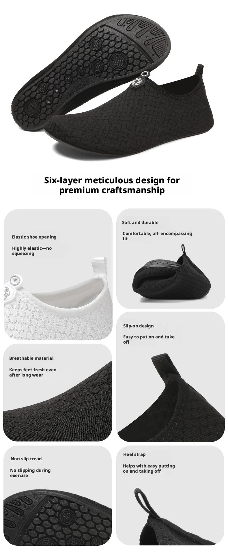 Unisex Badeschuhe Schnell Trocknend Rutschfeste Aqua-Schuhe Atmungsaktive Strandschuhe Tauchschuhe Watschuhe Sneaker für Herren Damen Outdoor Sp