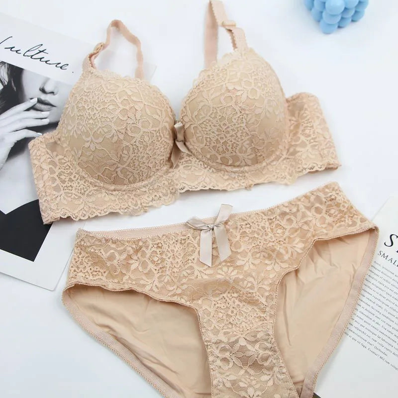 DaiNaFang Neues sexy BH-Set Push Up Unterwäsche für Damen Verstellbar Atmungsaktives Design Schweißabsorbierendes Oberteil BC Cup Dessous