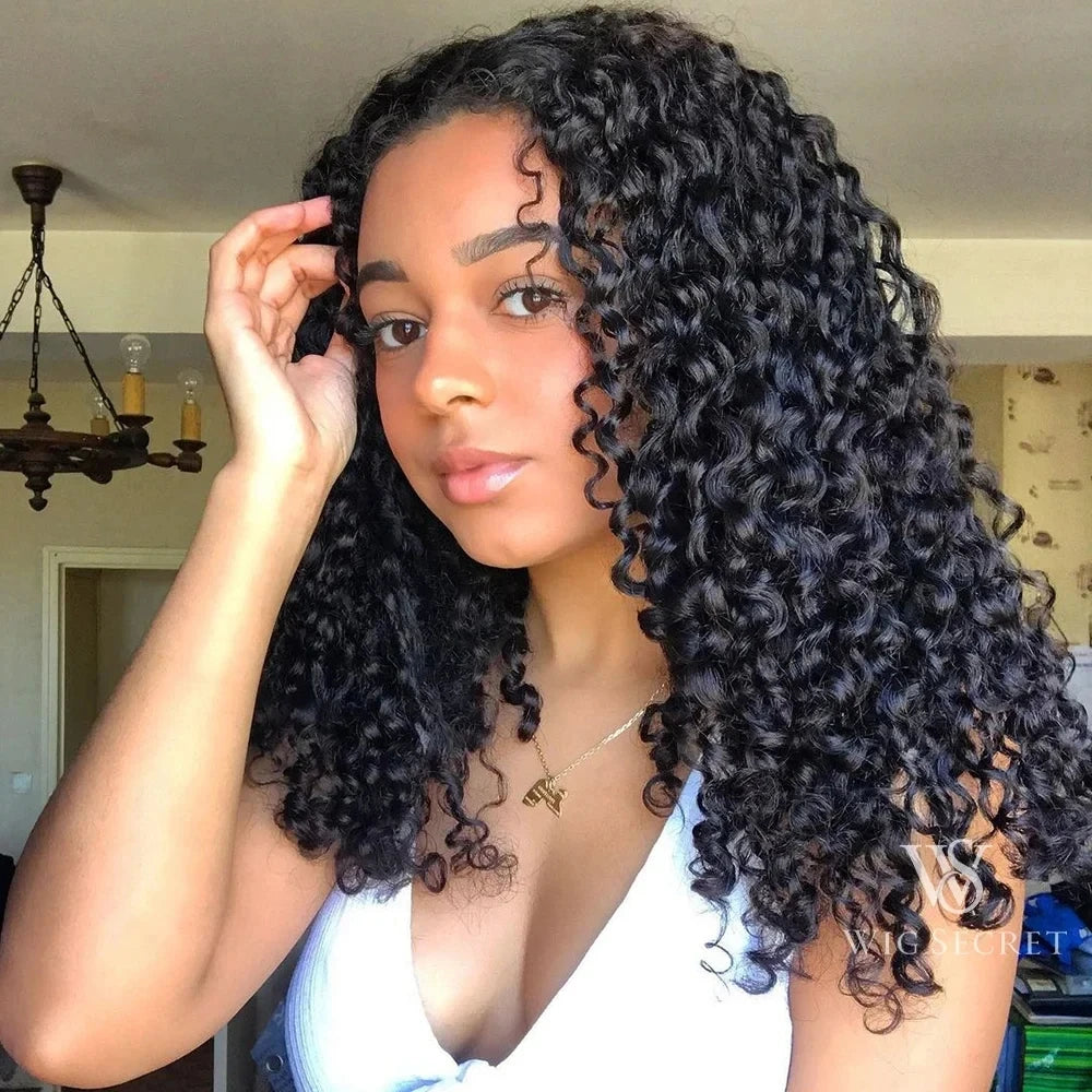 Pixie Locken Echthaar Weave Bundle mit Verschluss Brazilian Echthaar Weave Extensions 100% Echthaar Tressen HD Lace Verschluss