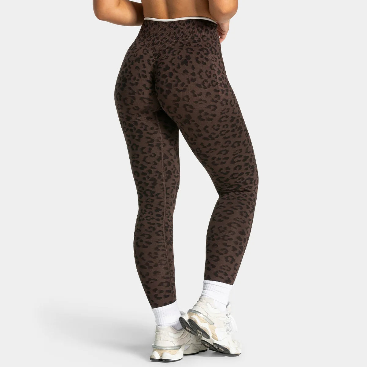 High Waist Leopard Print Yoga Hose, Po-Lifting Leggings mit Bauchkontrolle Hauptbild